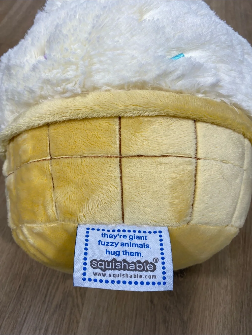 Squishable Plush Soft Serve Cupcake Stuffed Toy - Cream & Yellow Large